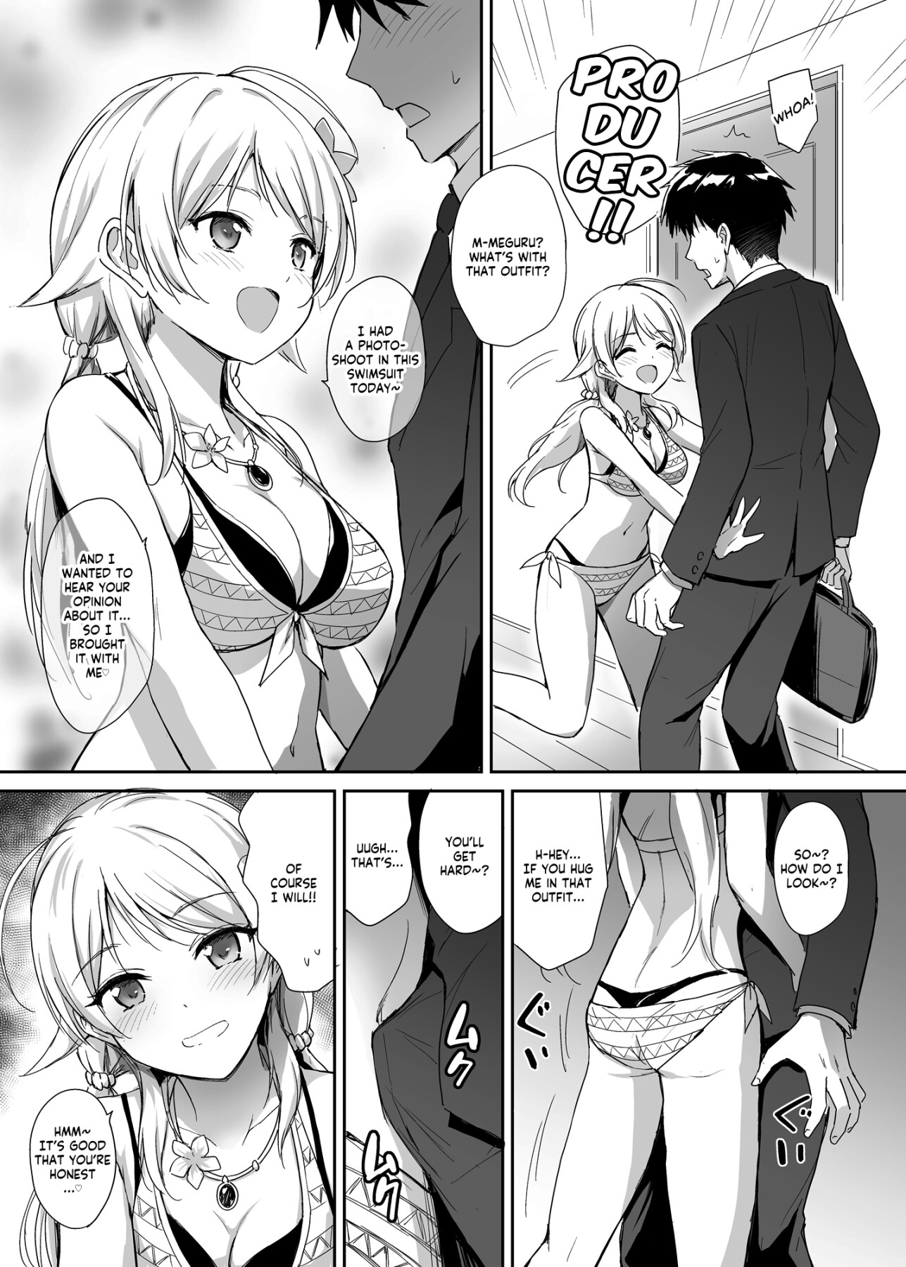 Hentai Manga Comic-Swimsuit Sex with Meguru-Read-1